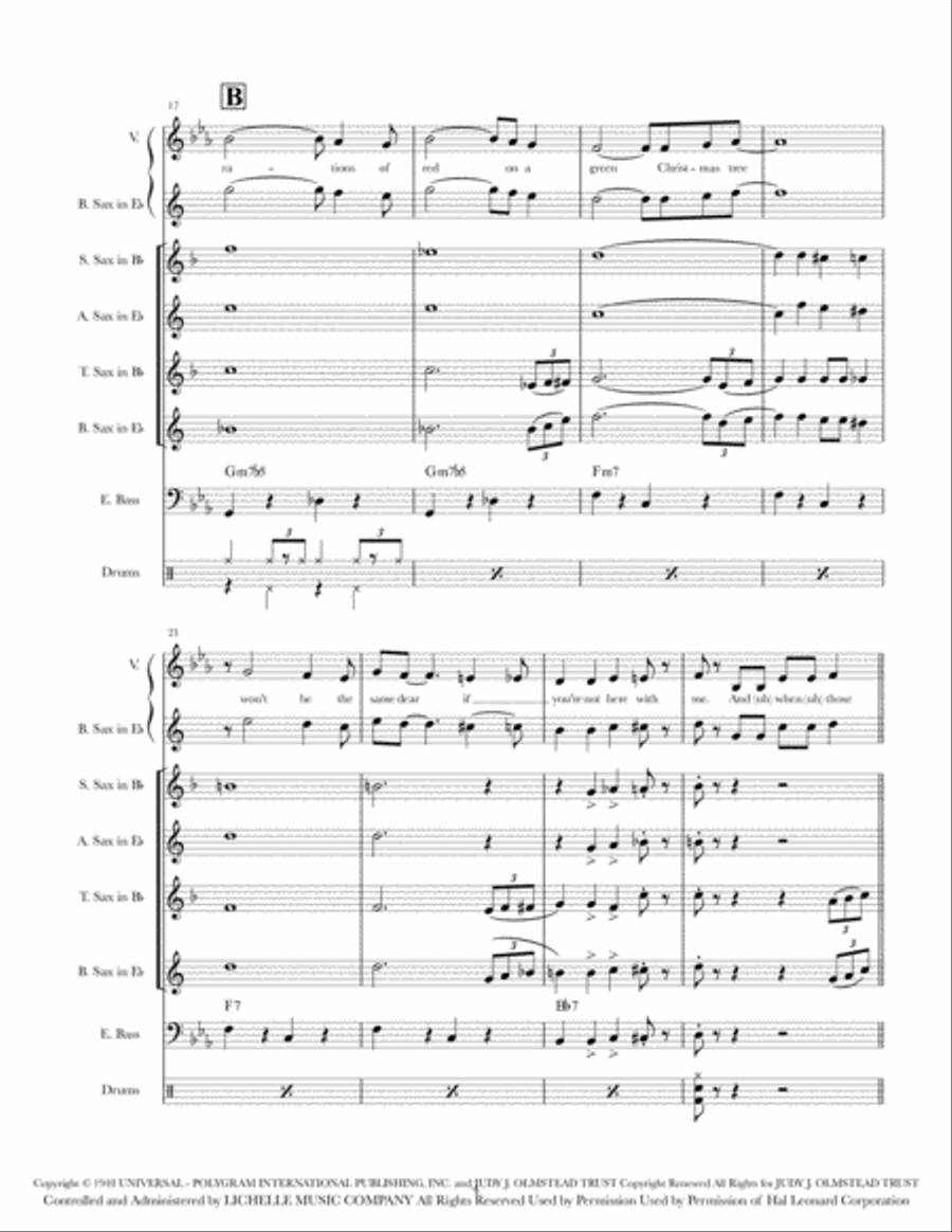 Blue Christmas Blue Christmas Saxophone Quartet scores gallery preview page 4