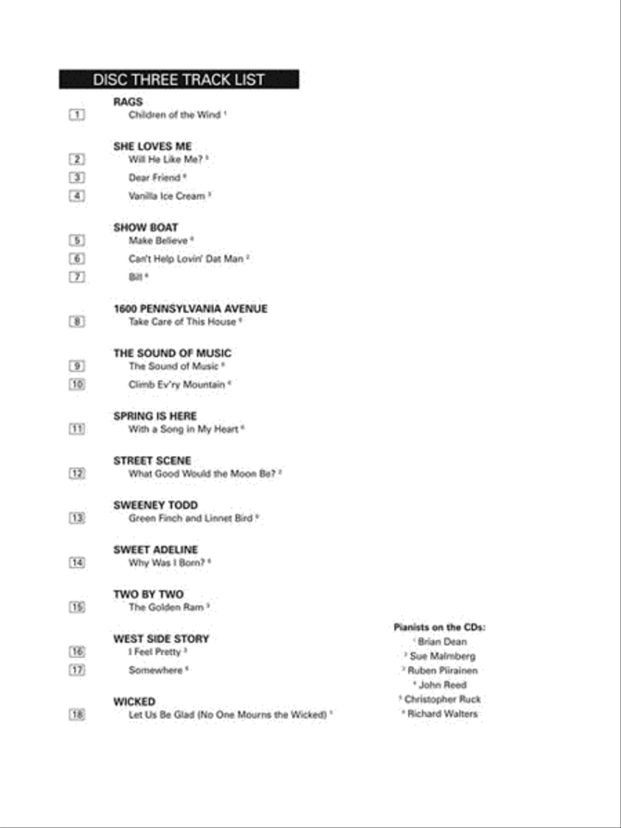Musical Theatre for Classical Singers Voice scores gallery preview page 4
