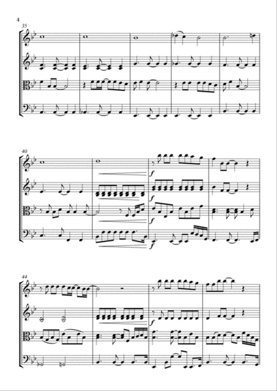 Make You Feel My Love String Quartet scores gallery preview page 5