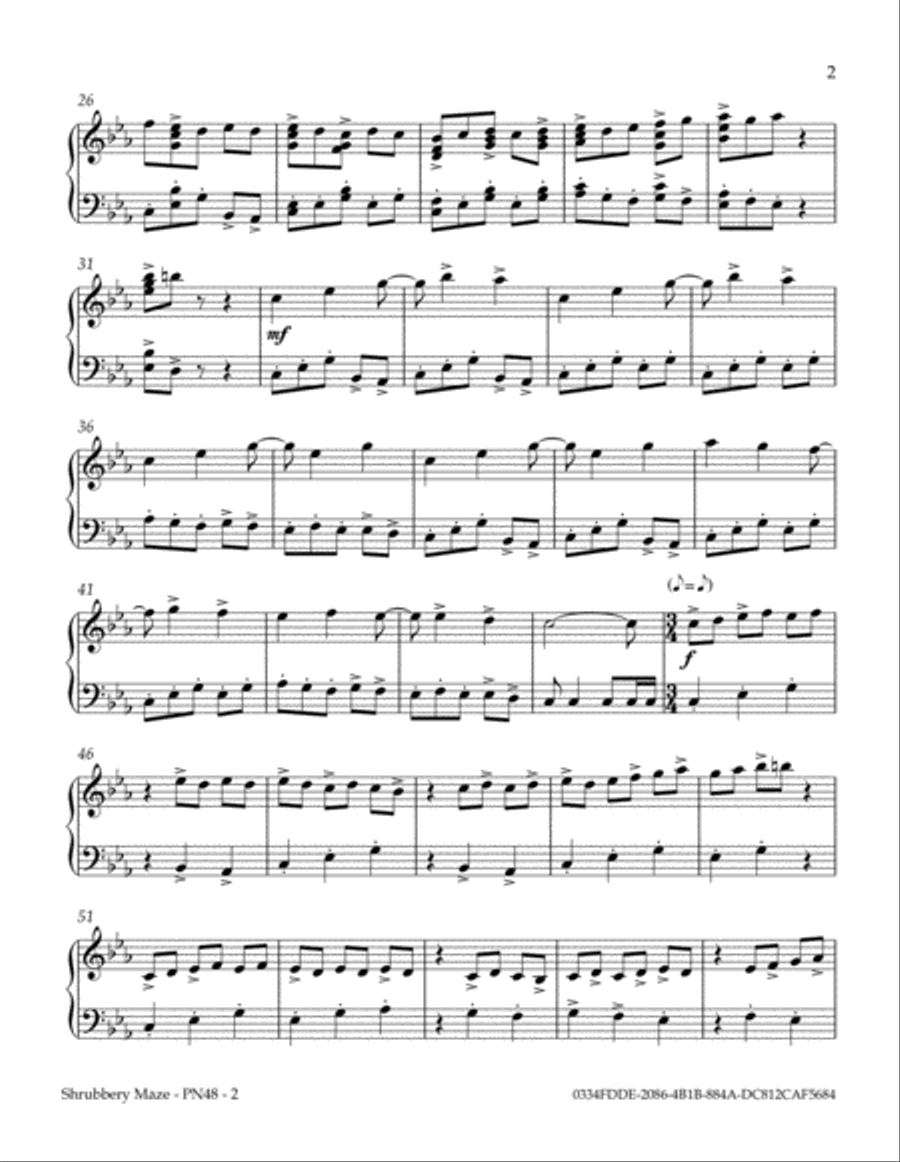 Shrubbery Maze Piano Solo scores gallery preview page 4