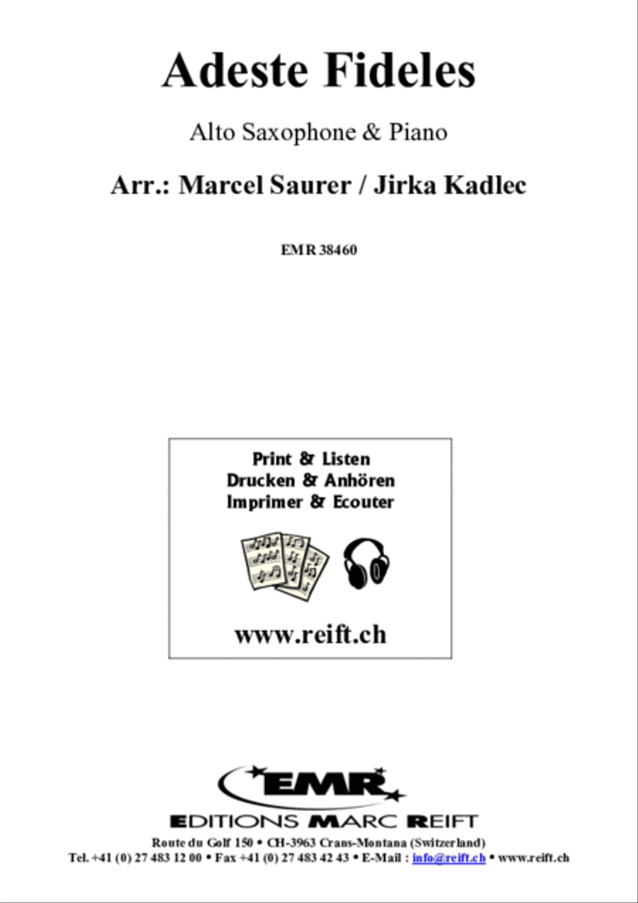 Adeste Fideles Adeste Fideles Alto Saxophone scores gallery preview page 2
