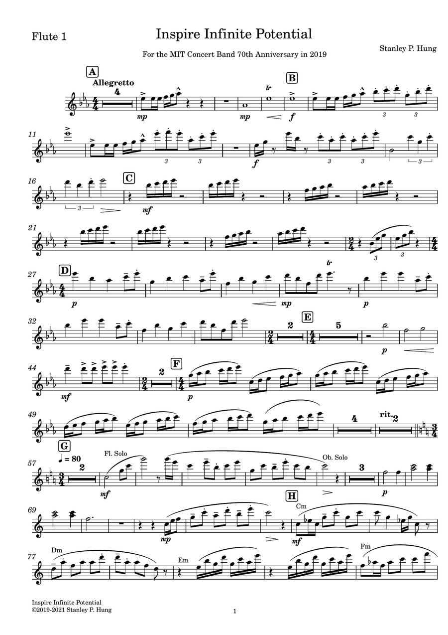 Inspire Infinite Potential ( Set of Parts ) Concert Band scores gallery preview page 4