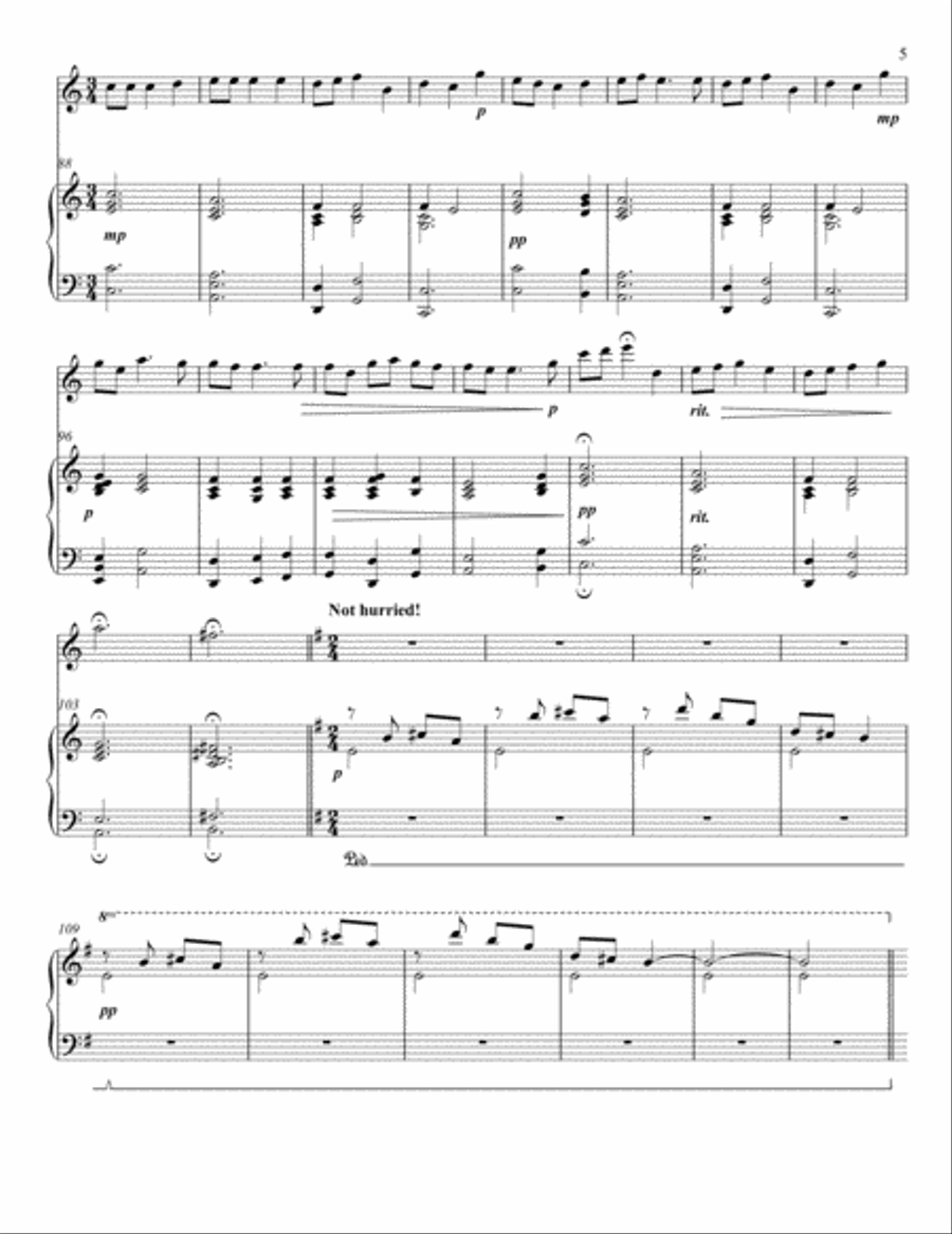 Tannenbaum - Greensleeves - Sing We Now of Christmas - a medley for Violin and Piano Violin Solo scores gallery preview page 5