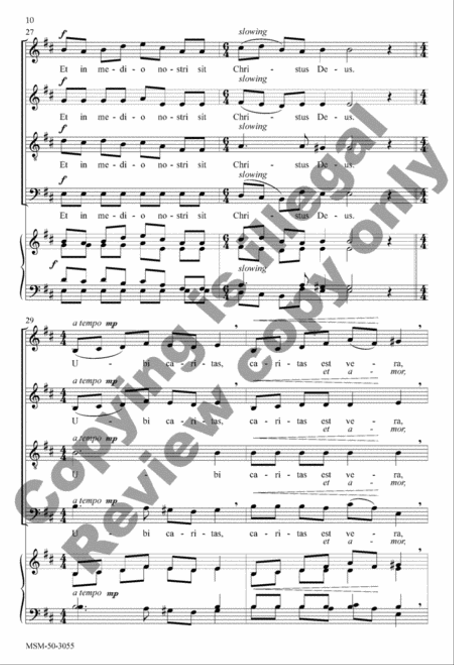 Ubi caritas 4-Part scores gallery preview page 8