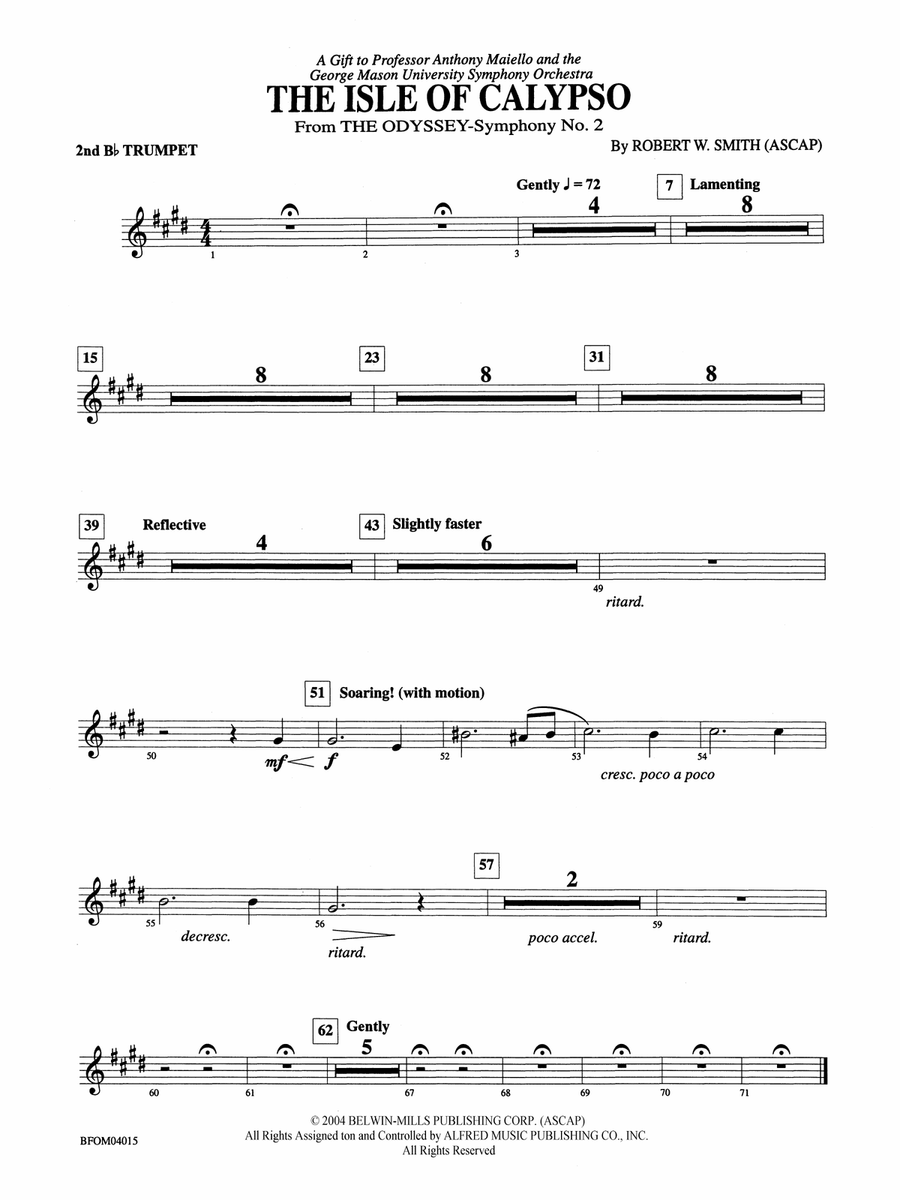 The Isle of Calypso (from The Odyssey (Symphony No. 2)): 2nd B-flat Trumpet