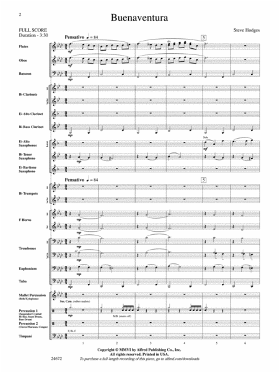 Buenaventura Buenaventura Concert Band scores gallery preview page 2