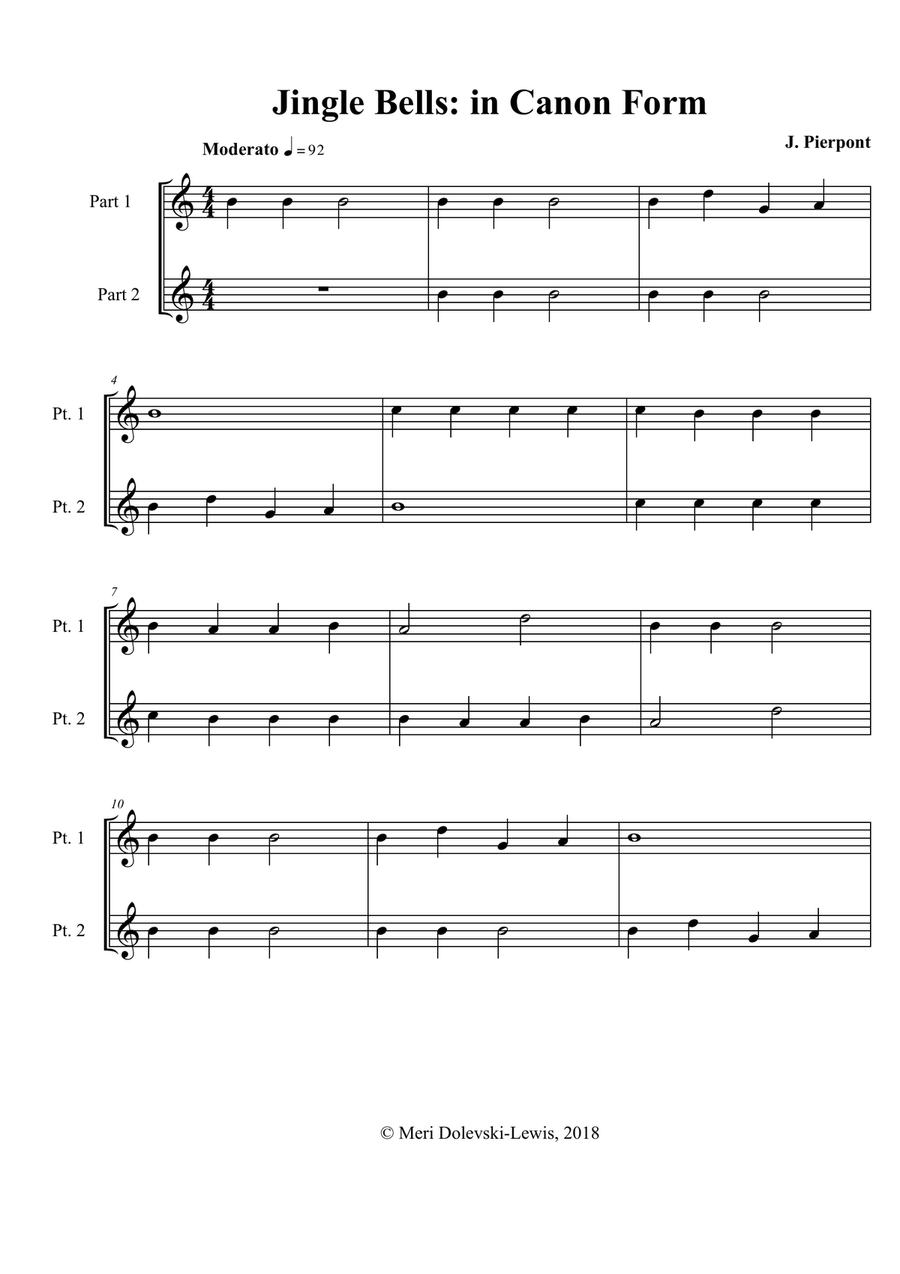 Jingle bells recorder sale notes