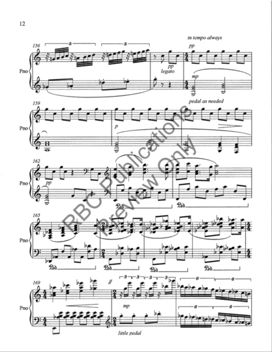 Three Preludes Piano Solo scores gallery preview page 15