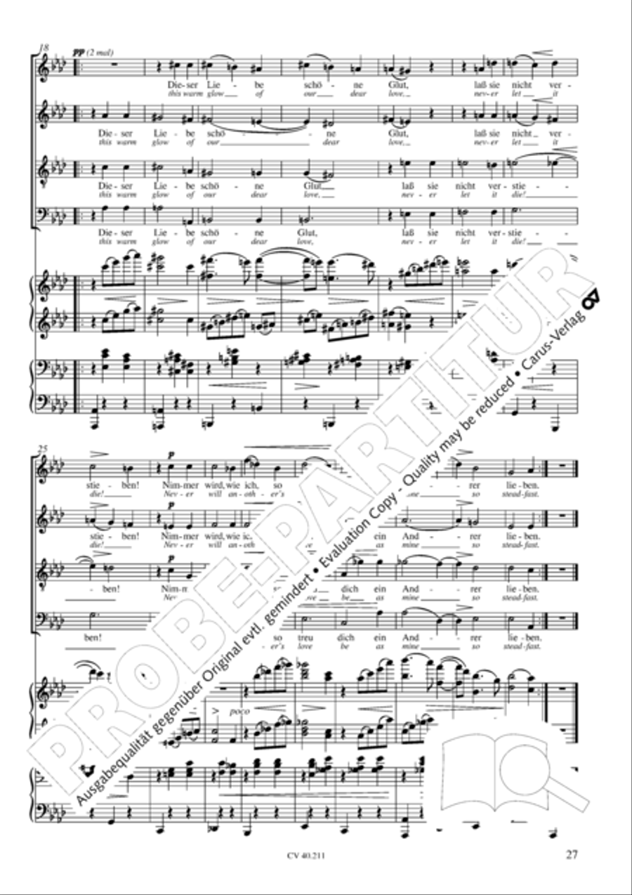 Liebeslieder-Walzer, Op. 52 Choir scores gallery preview page 28