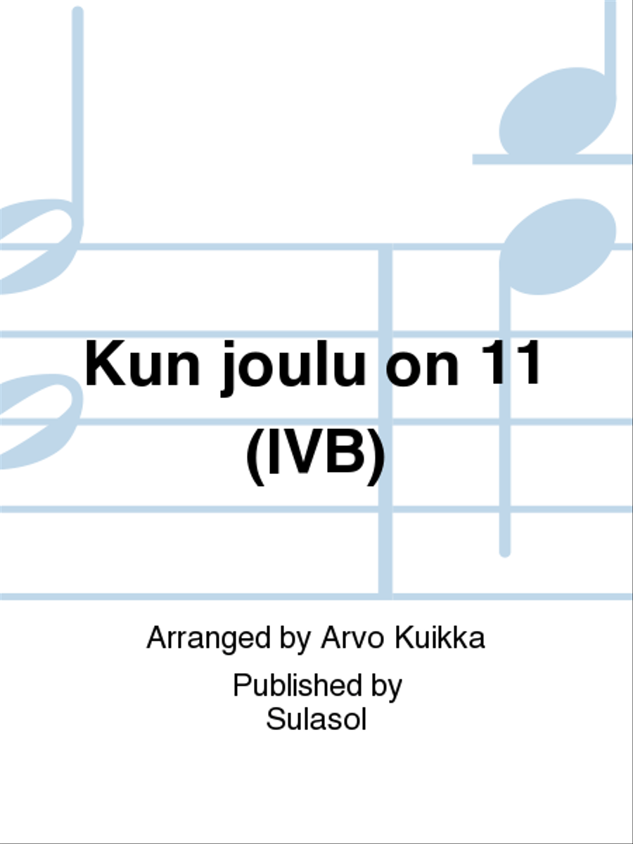 Kun joulu on 11 (IVB) Bass Clarinet scores gallery preview page 1