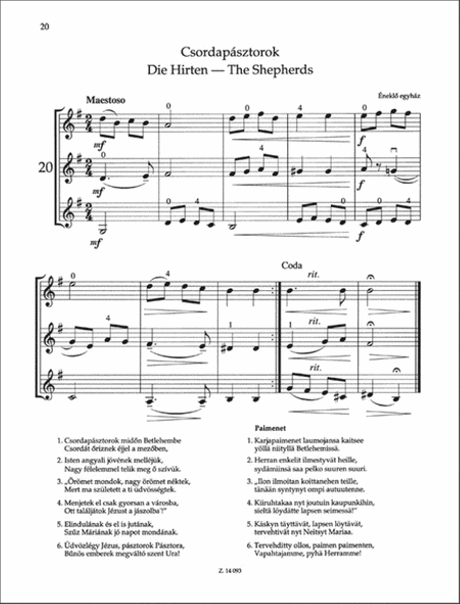 Hungarian Christmas Songs for Beginners String Duet scores gallery preview page 4