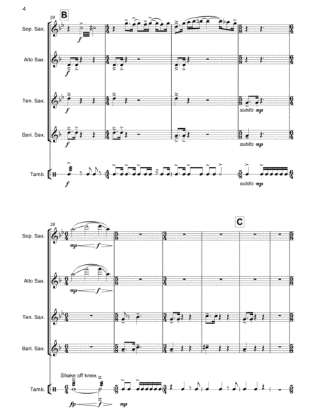 Luvushka - for Saxophone Quartet and Tambourine image number null