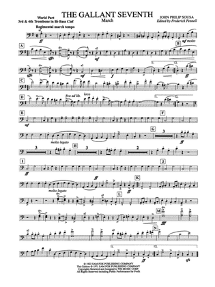 The Gallant Seventh: (wp) 3rd B-flat Trombone B.C.