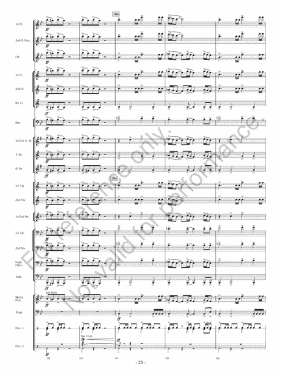 Of Heroes And Demons Concert Band scores gallery preview page 24
