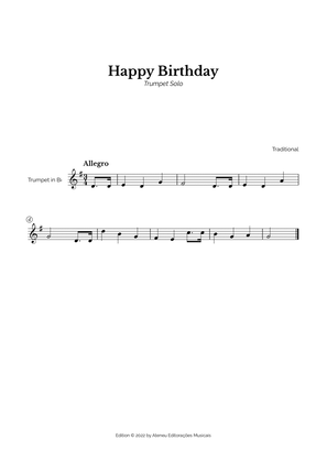 Book cover for Happy Birthday for Easy Trumpet