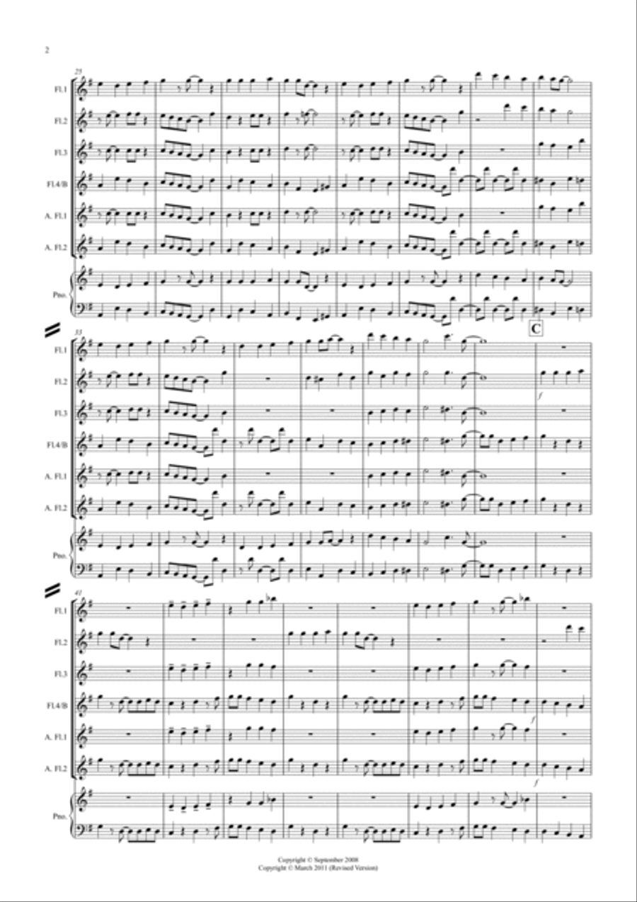 Good King Wenceslas (Jazzy Style!) for flute Quartet Good King Wenceslas (Jazzy Style!) for flute Quartet Flute Quartet scores gallery preview page 2