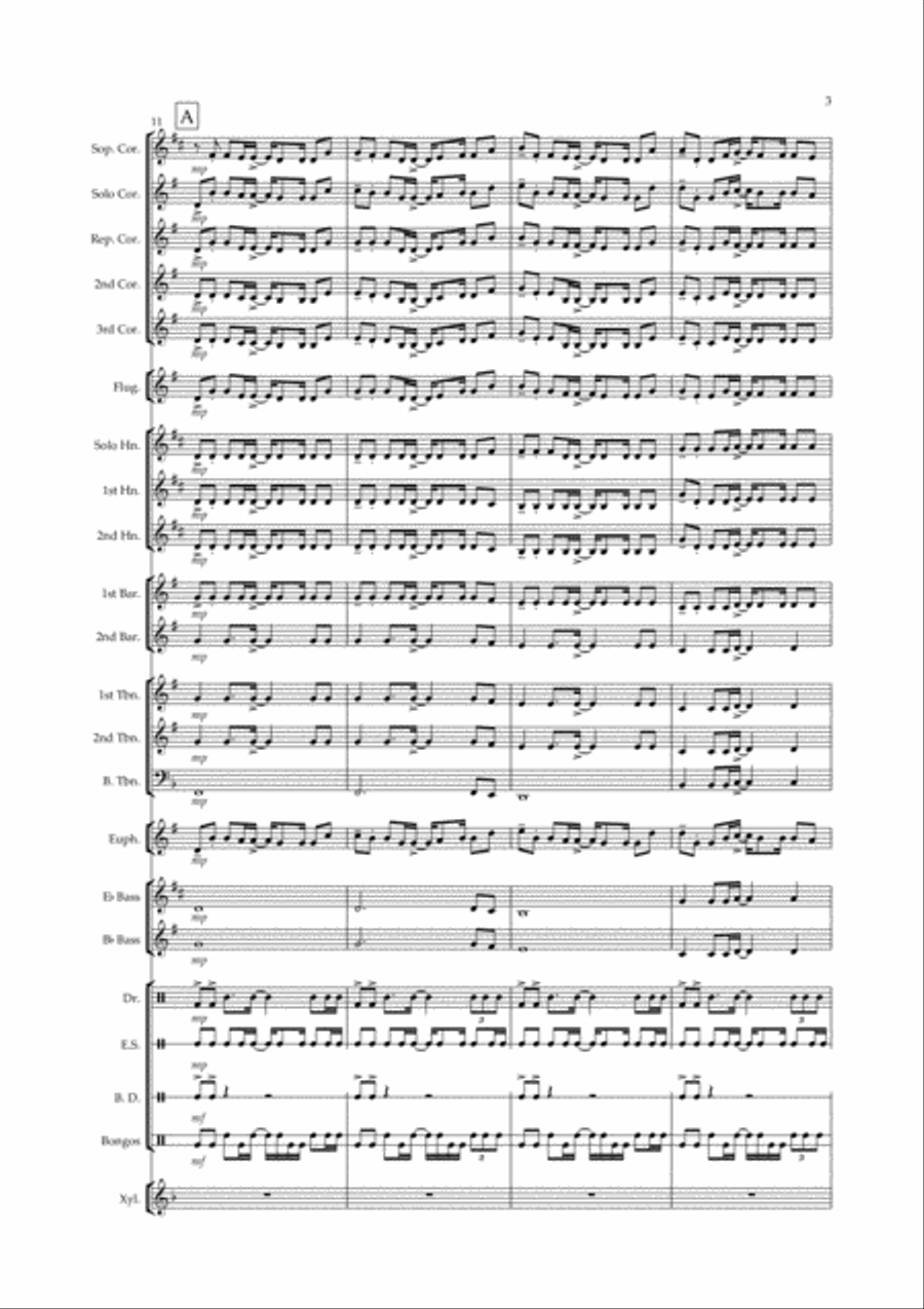 Baba Yetu Brass Ensemble scores gallery preview page 3
