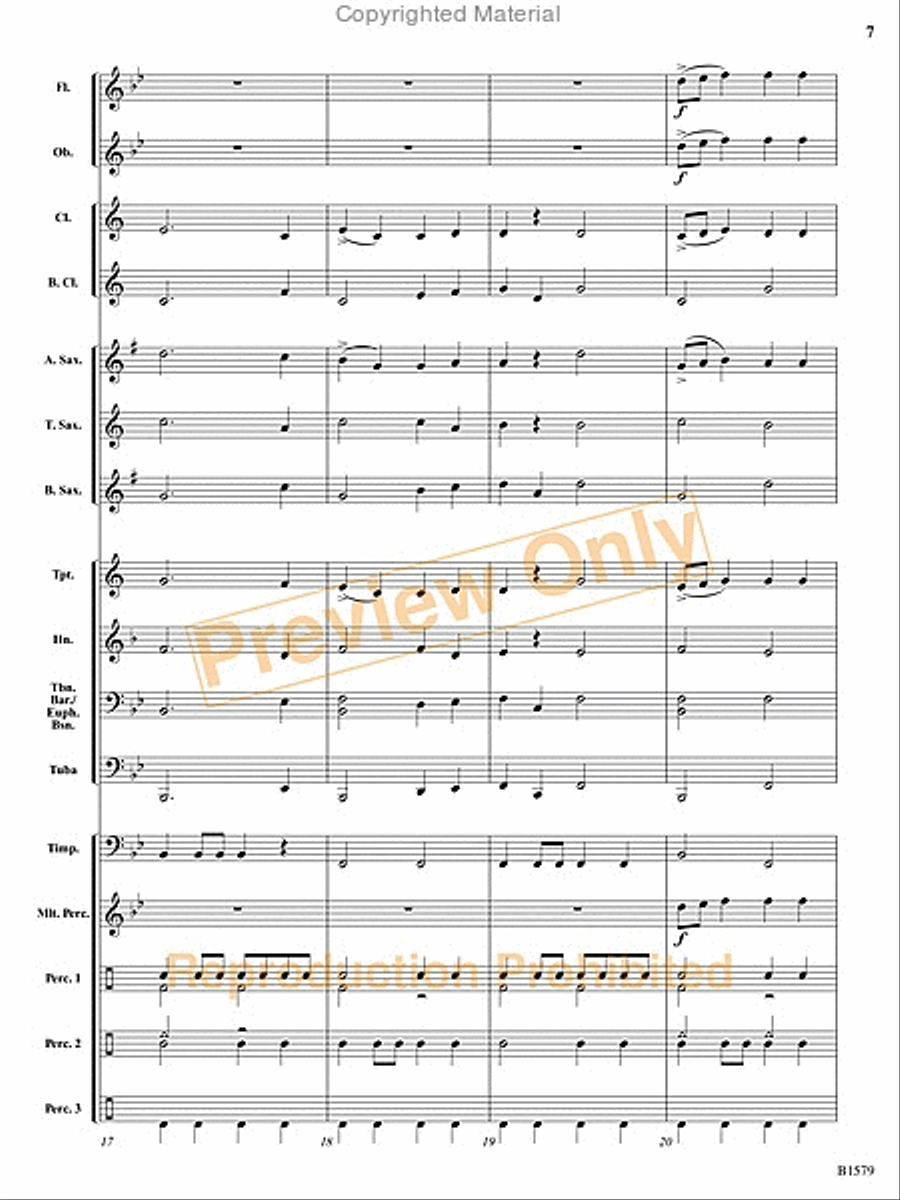 Knightly Procession Concert Band scores gallery preview page 24