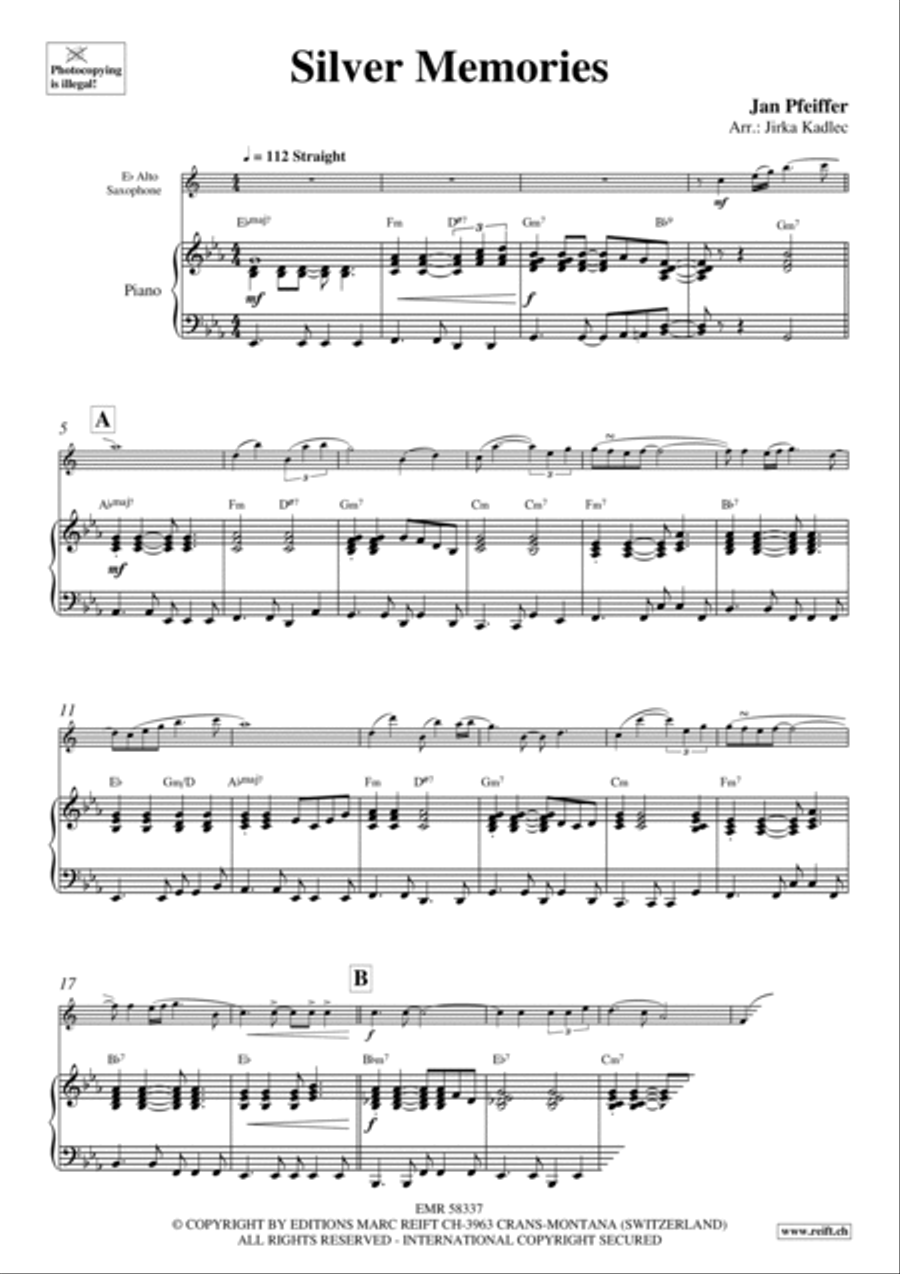 Silver Memories Silver Memories Alto Saxophone scores gallery preview page 4