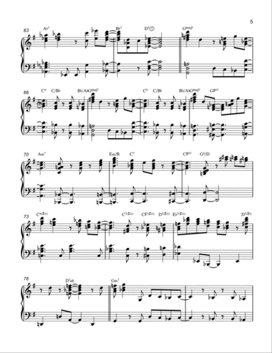 Willow Weep For Me Willow Weep For Me Piano Solo scores gallery preview page 5