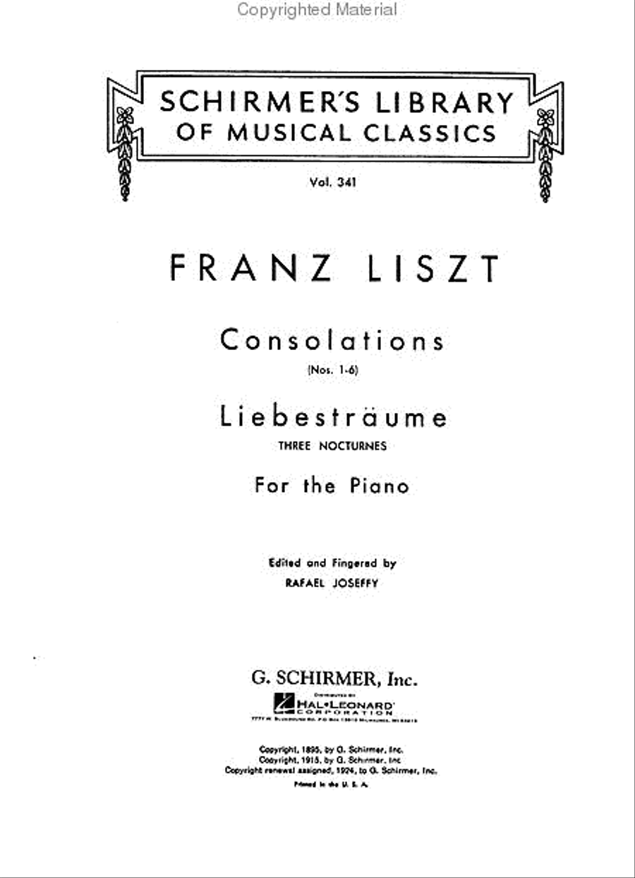 Consolations and Liebesträume