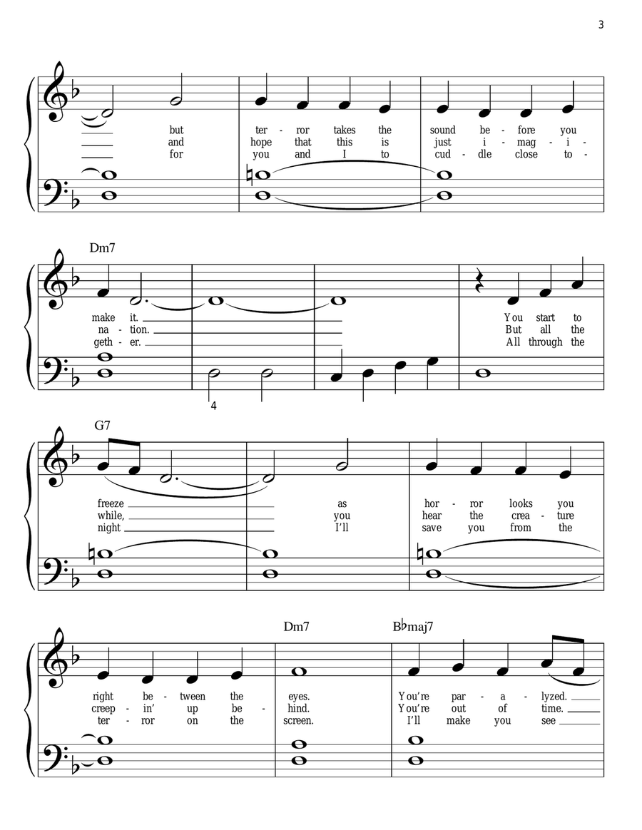 Thriller Easy Piano scores gallery preview page 3