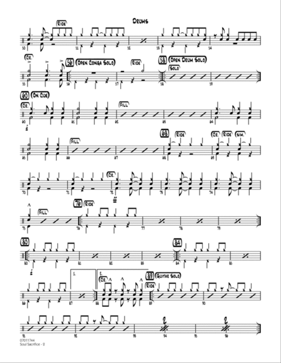 Soul Sacrifice - Drums Soul Sacrifice - Drums Drums scores gallery preview page 2