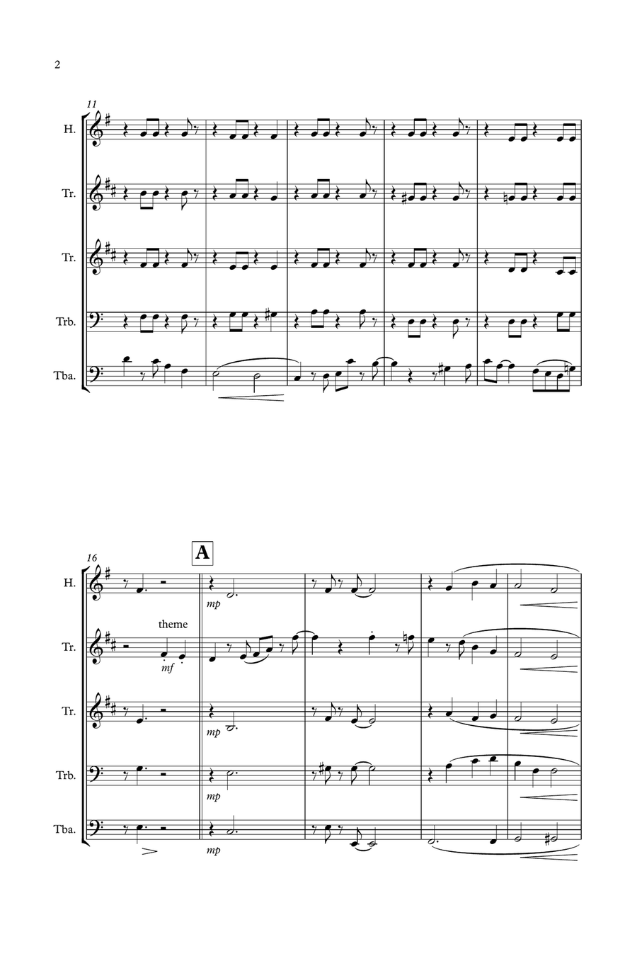 On The Sunny Side Of The Street Brass Ensemble scores gallery preview page 2