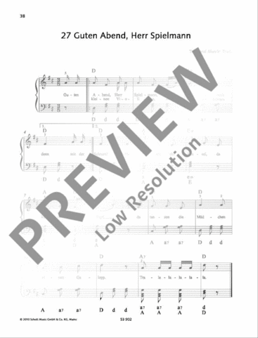 Guten Abend, Herr Spielmann Piano, Vocal, Guitar scores gallery preview page 2