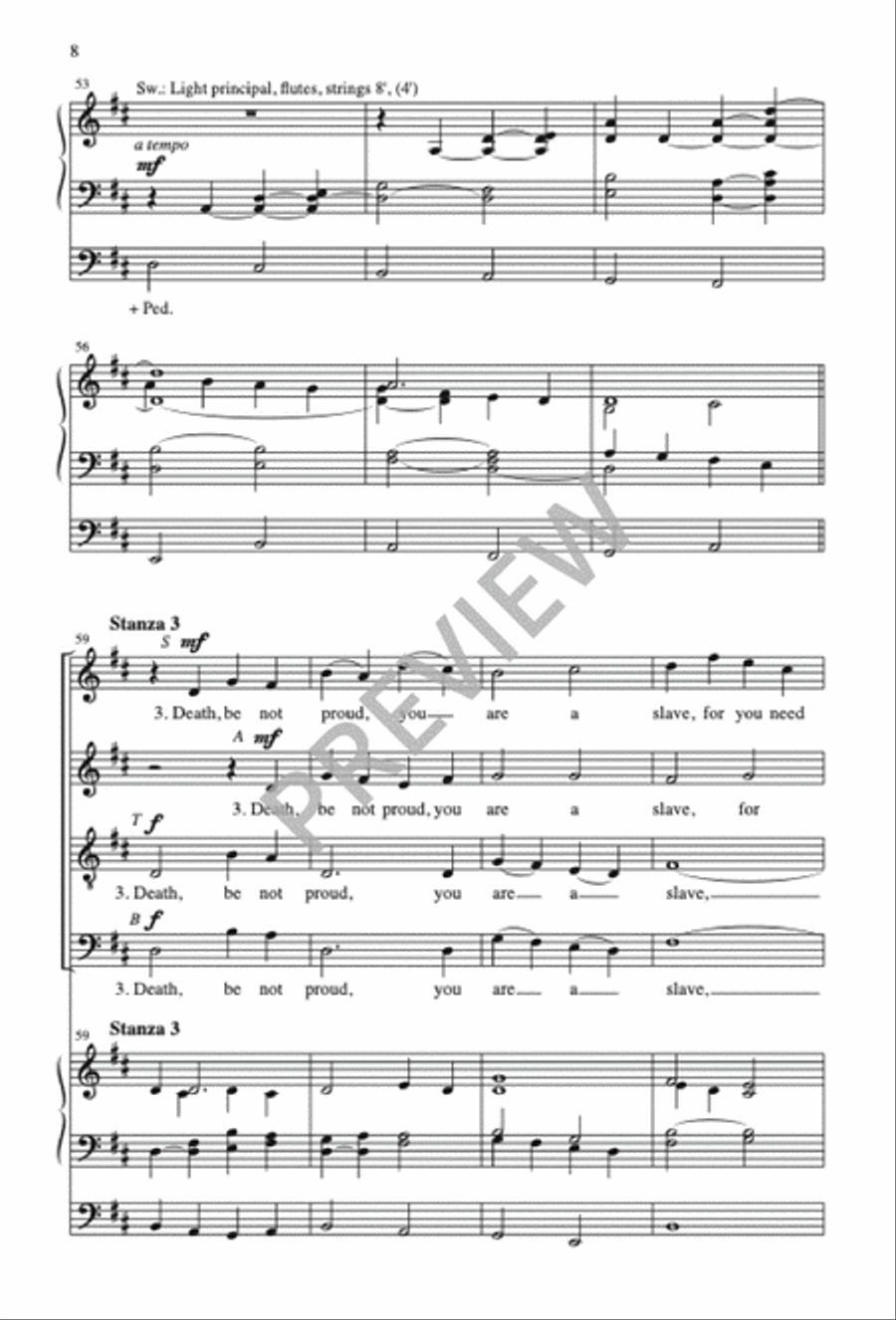 Death, Be Not Proud Death, Be Not Proud 4-Part scores gallery preview page 9