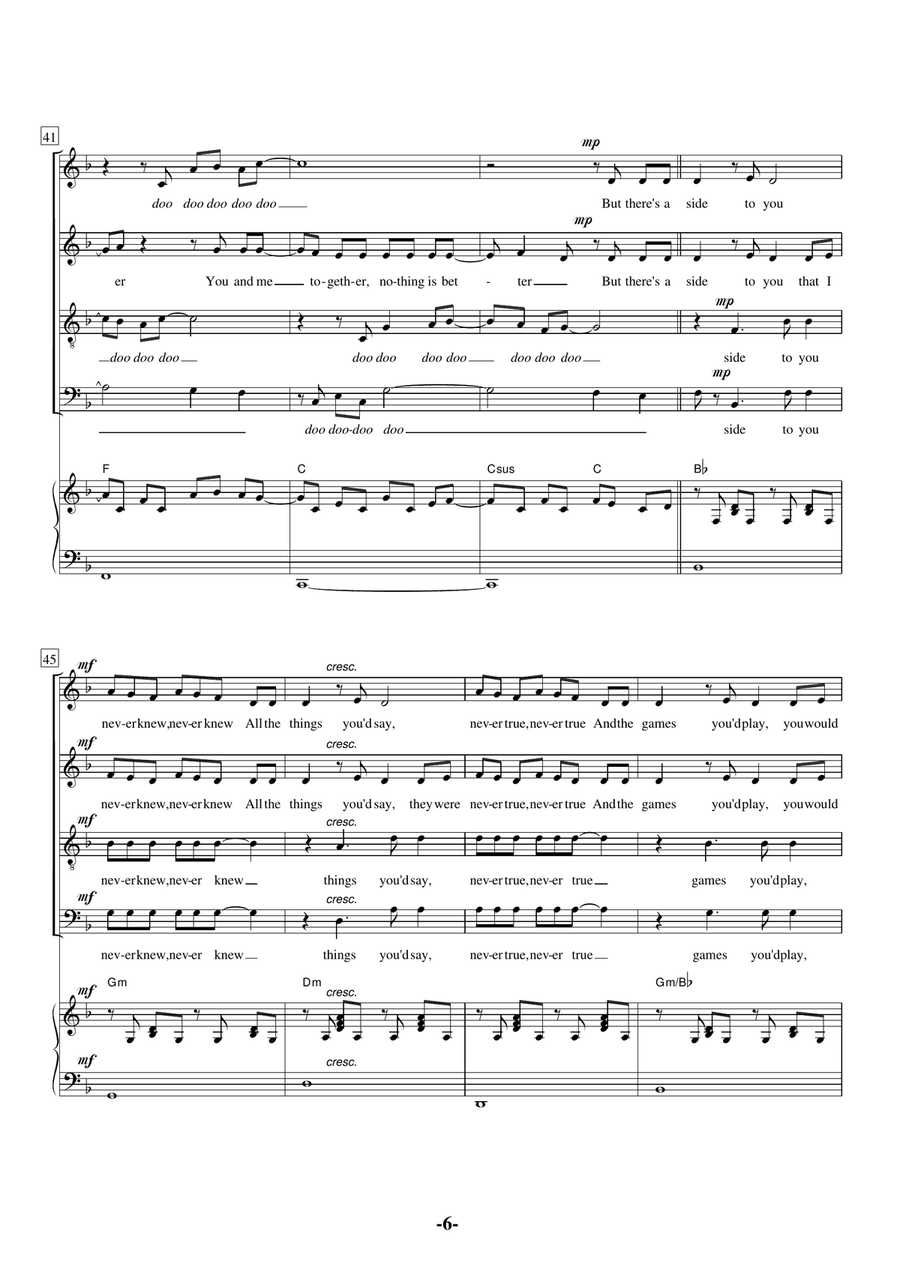 Set Fire To The Rain Set Fire To The Rain 4-Part scores gallery preview page 6