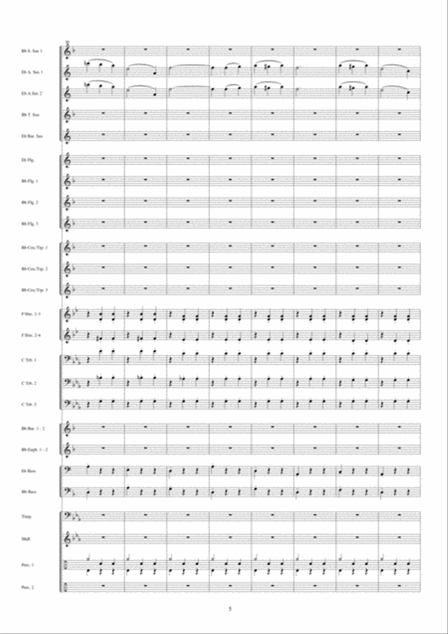 Rapunzel Fanfare Band scores gallery preview page 6