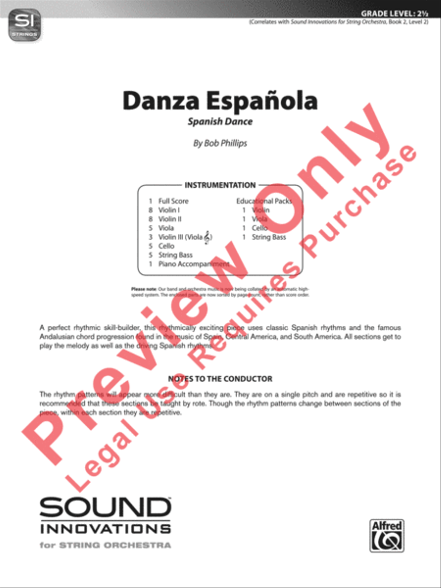 Danza Española by Bob Phillips String Orchestra - Sheet Music page 2