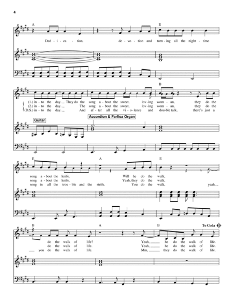 Walk Of Life Walk Of Life Piano scores gallery preview page 4