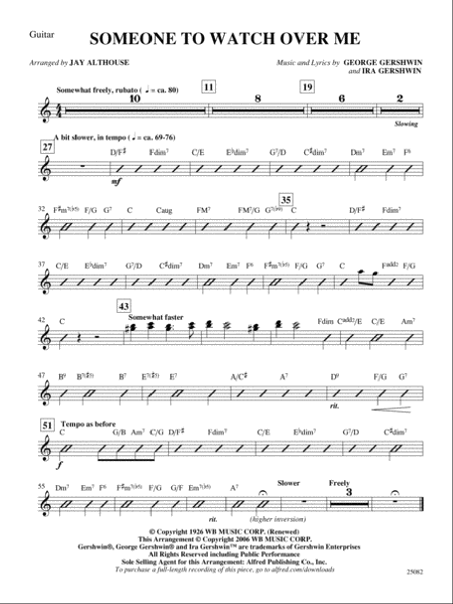 Someone to Watch Over Me: Guitar Guitar scores gallery preview page 1