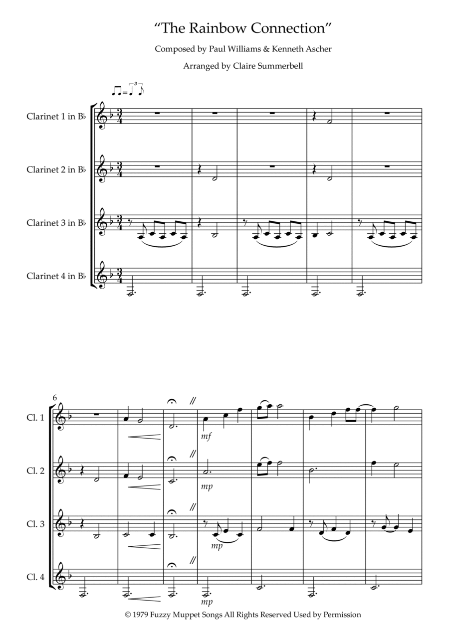 The Rainbow Connection The Rainbow Connection Woodwind Quartet scores gallery preview page 1