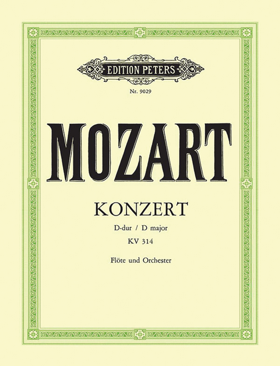 Flute Concerto No. 2 in D K314 (285d) (Edition for Flute and Piano) Flute Solo scores gallery preview page 1