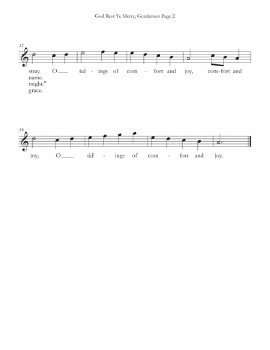 Gentlemen for Saxophone, God Rest Ye Merry Alto Saxophone scores gallery preview page 2