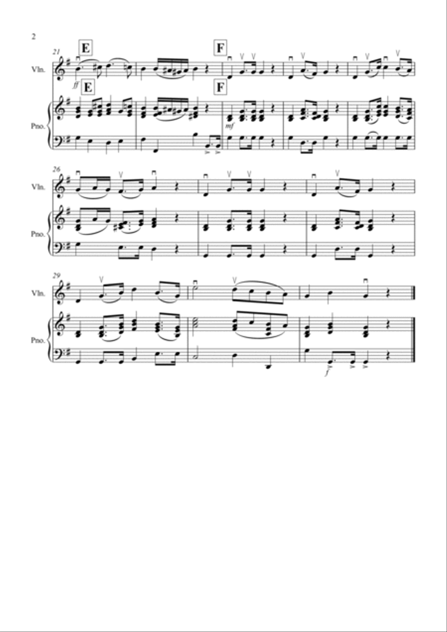 Bridal Chorus "Here Comes The Bride" for Violin and Piano image number null