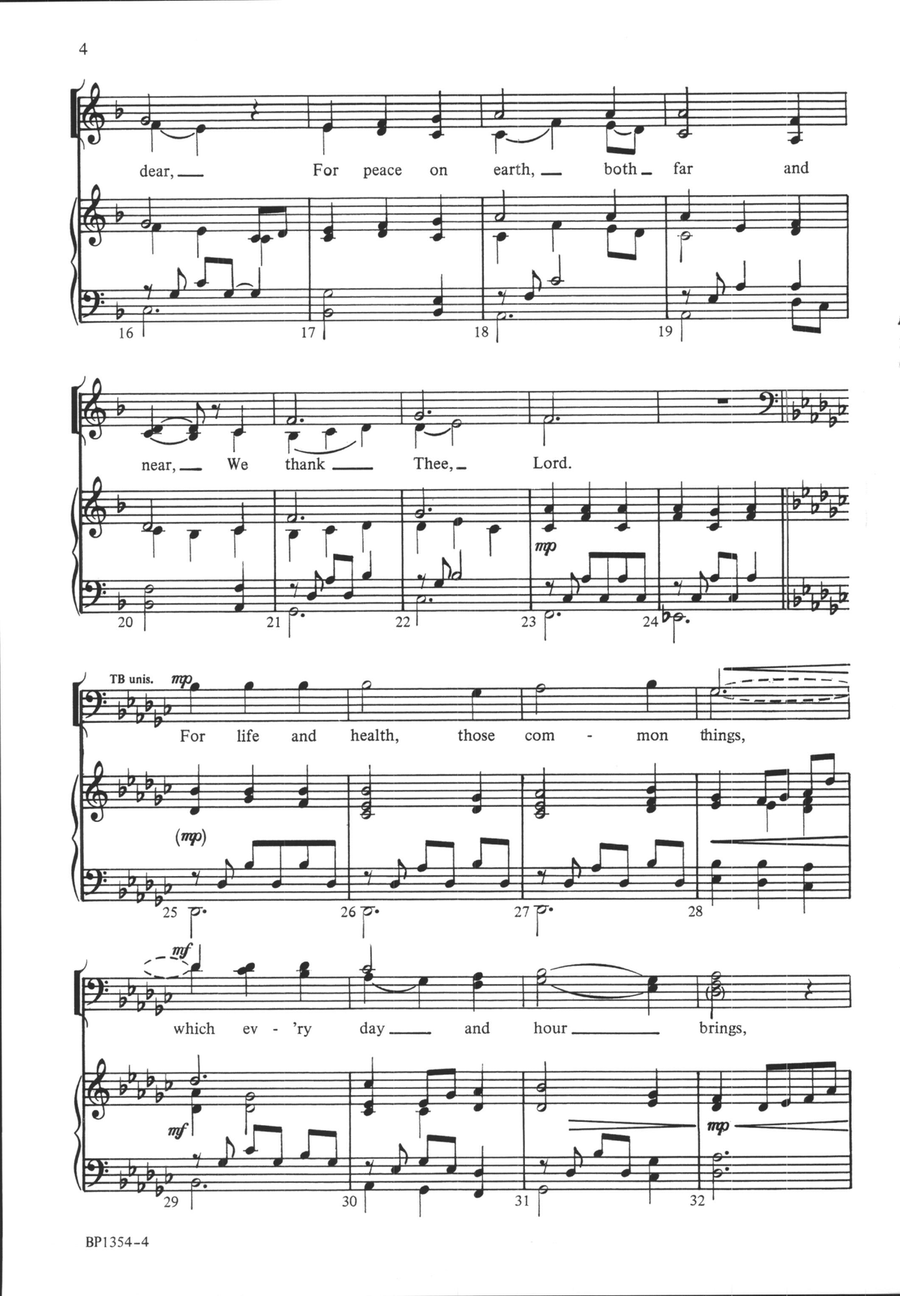 For All the Blessings of the Year 4-Part scores gallery preview page 3