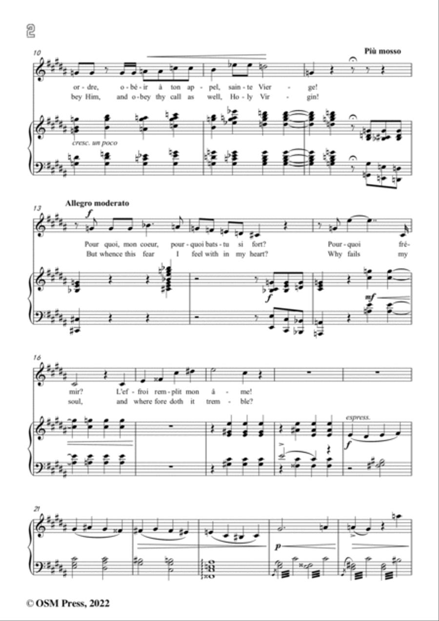 Tchaikovsky-Adieu,forêts,from Jeanne D'arc,in B Major,for Voice and Pinao Voice scores gallery preview page 4