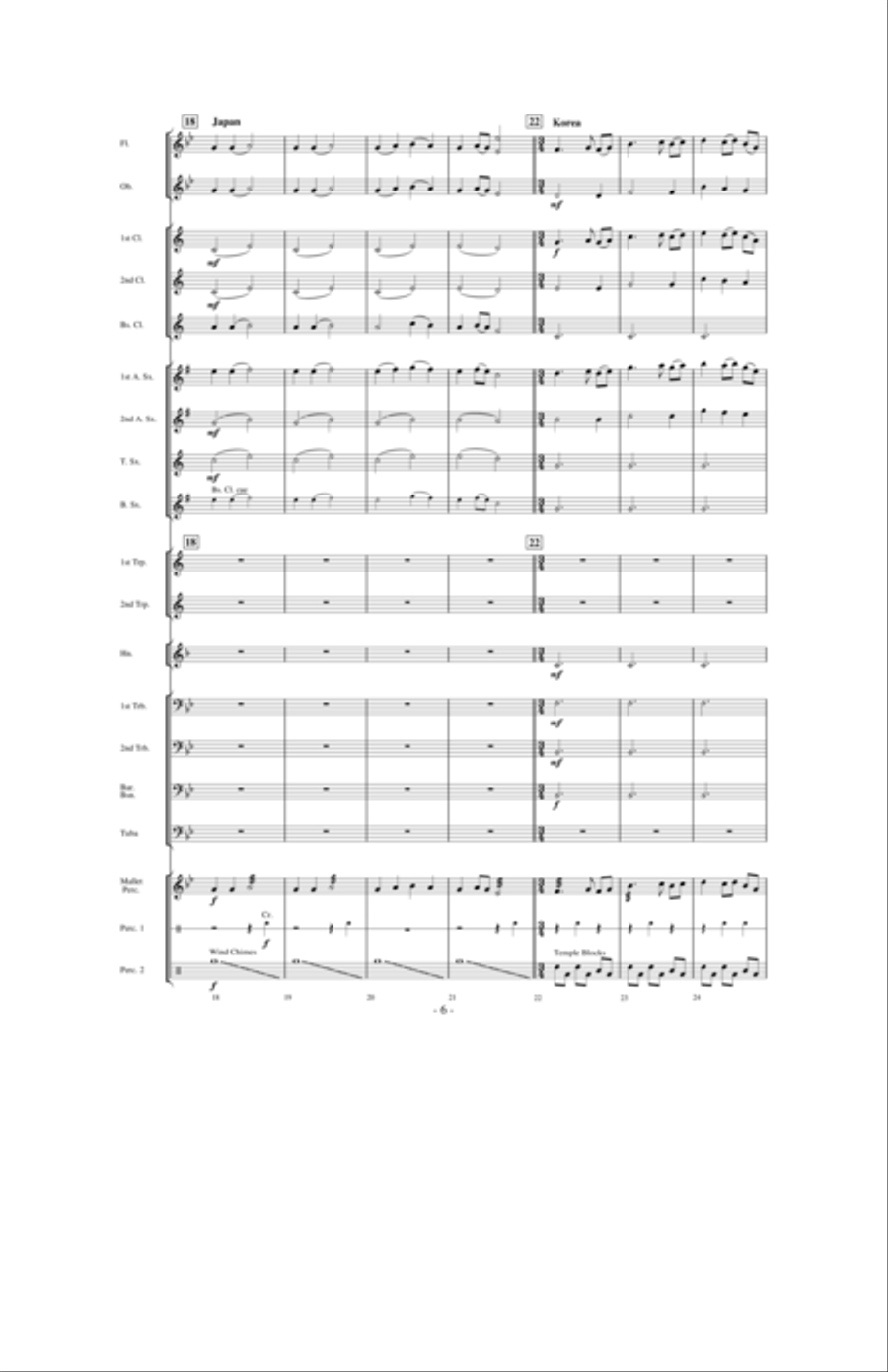 Around the World in 80 Measures Concert Band scores gallery preview page 5