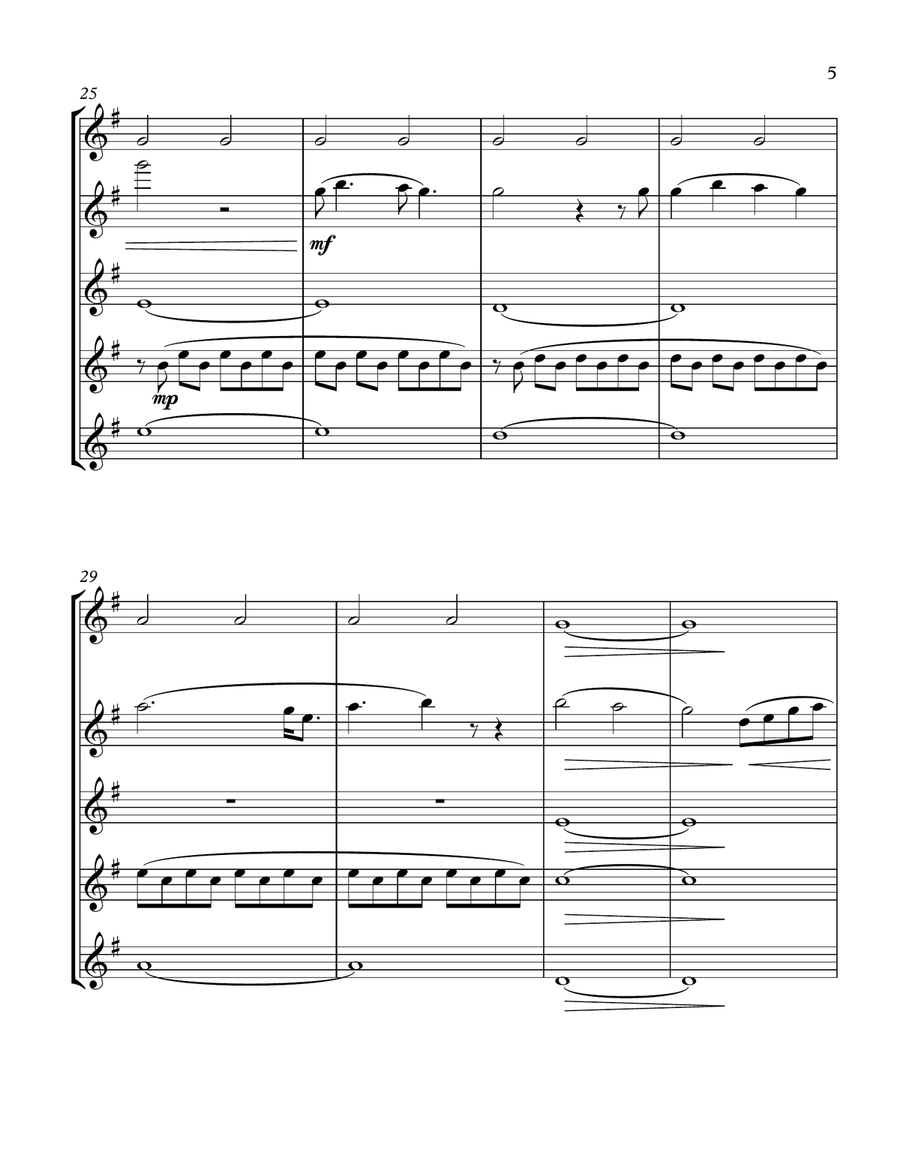All I Ask Woodwind Ensemble scores gallery preview page 5