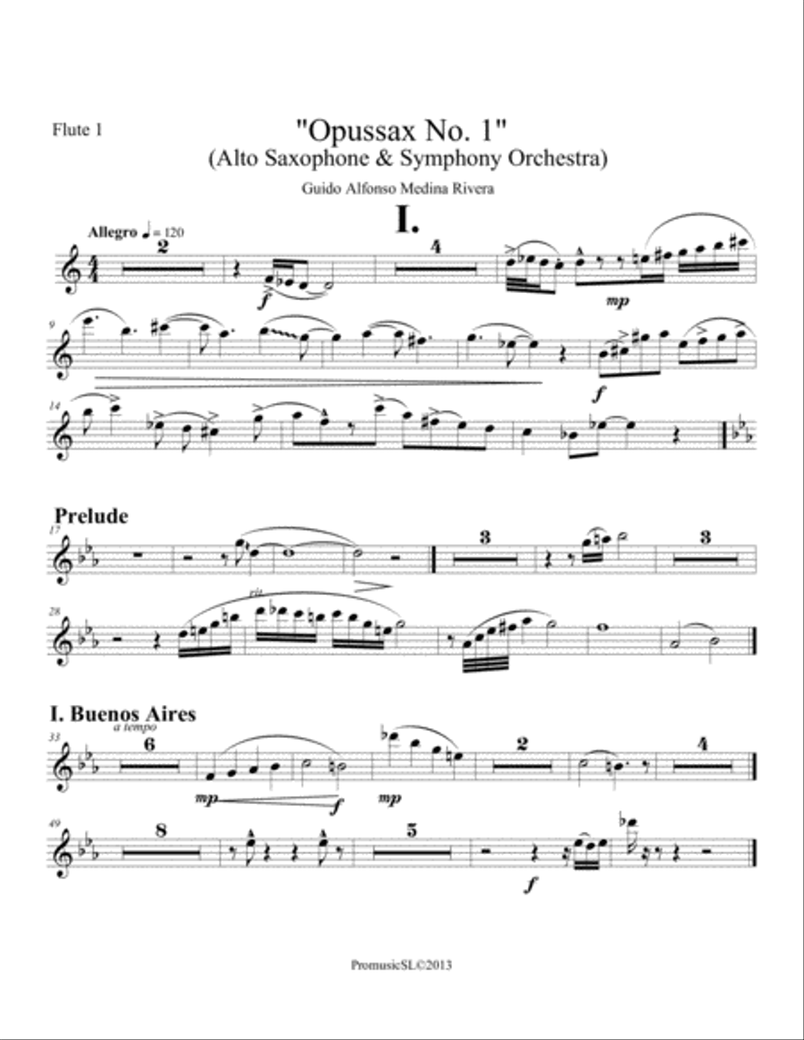 Opussax No. 1 Full Orchestra scores gallery preview page 1