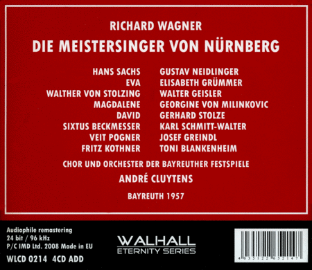 Wagner: Die Meistersinger Von Nuernberg [Box Set]