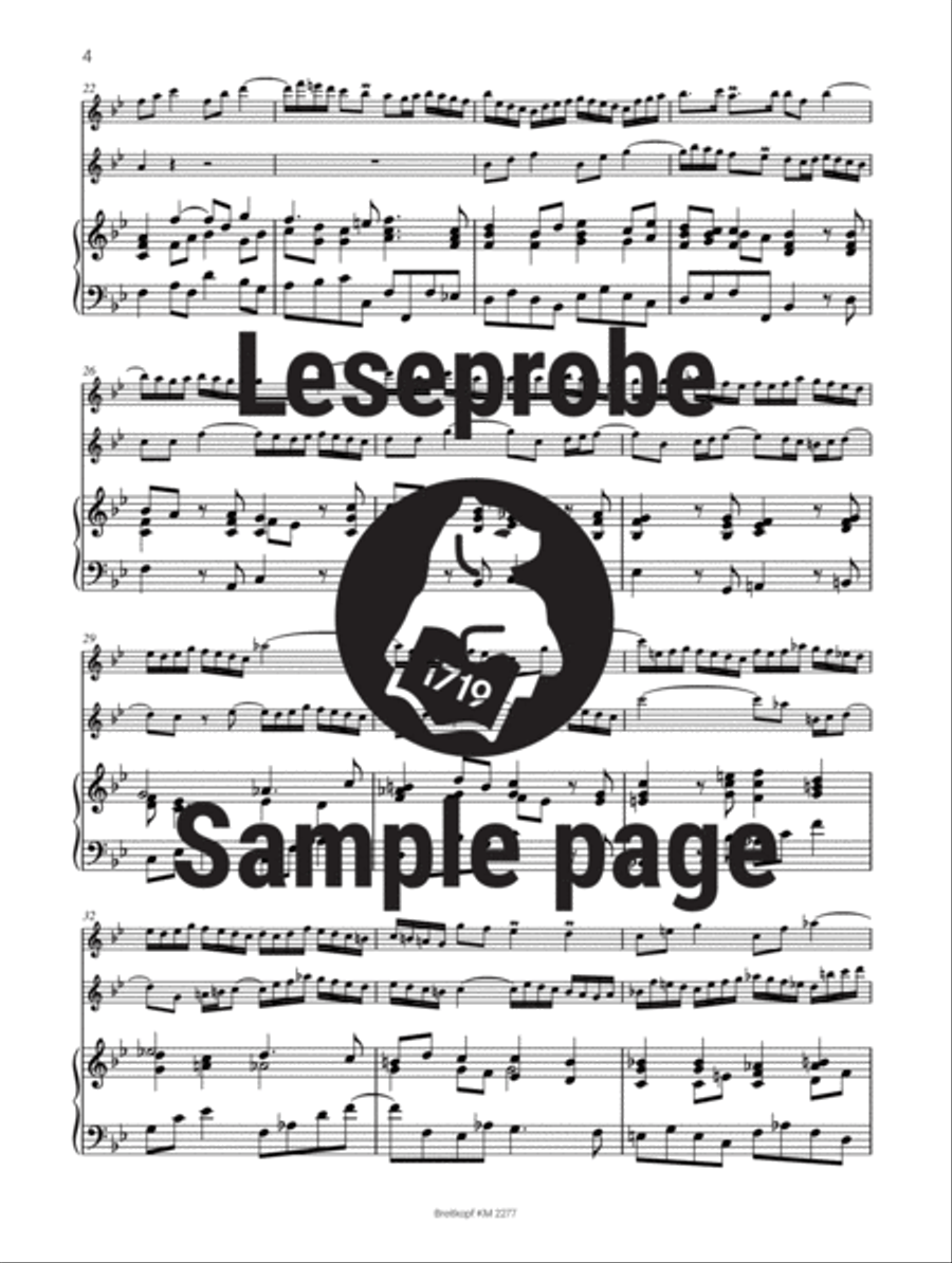 Trio Sonata in B flat major based on BWV 525 and BWV 1032 Score scores gallery preview page 4