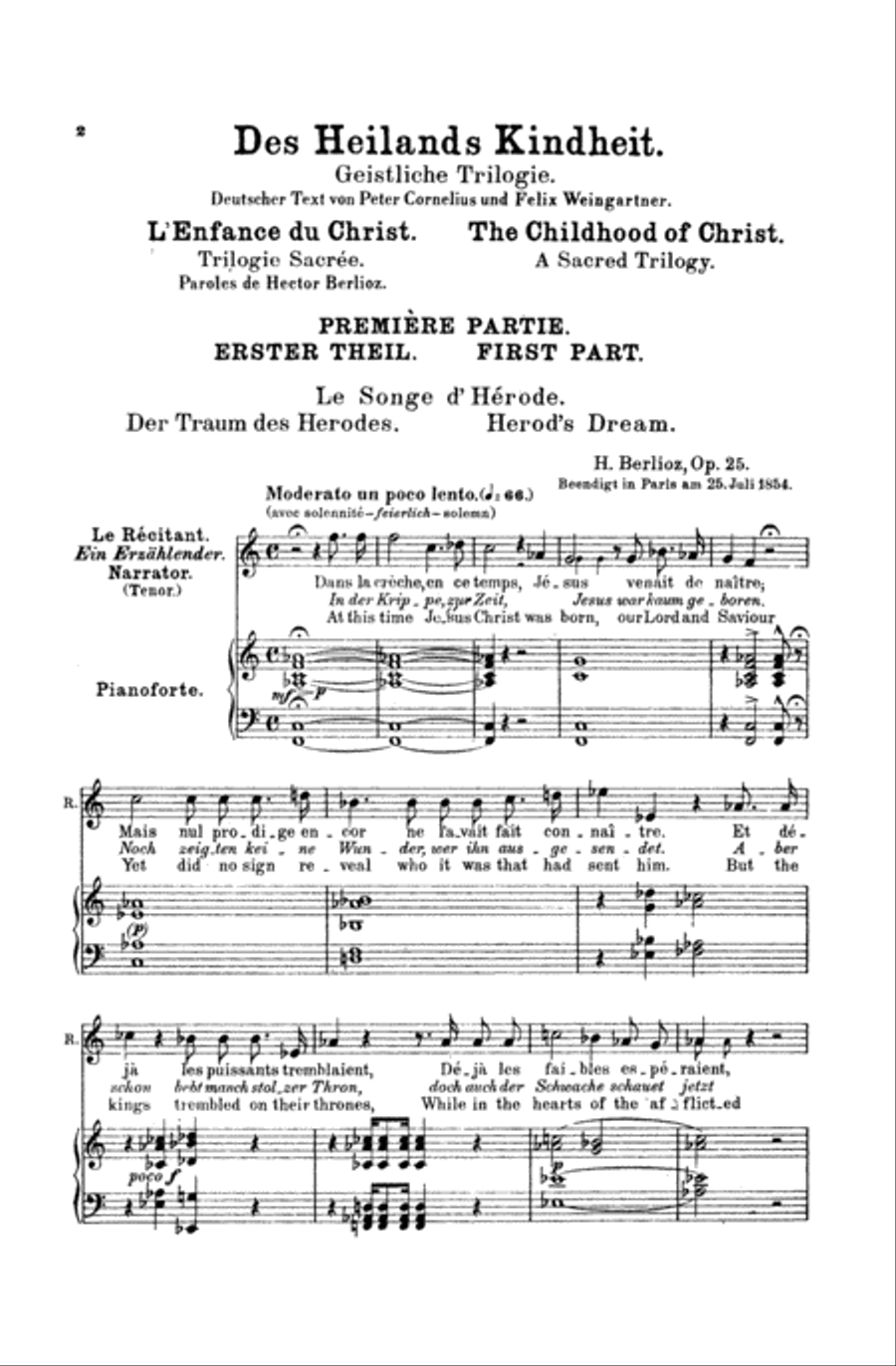 The Childhood of Christ (L'Enfance du Christ) 4-Part scores gallery preview page 5