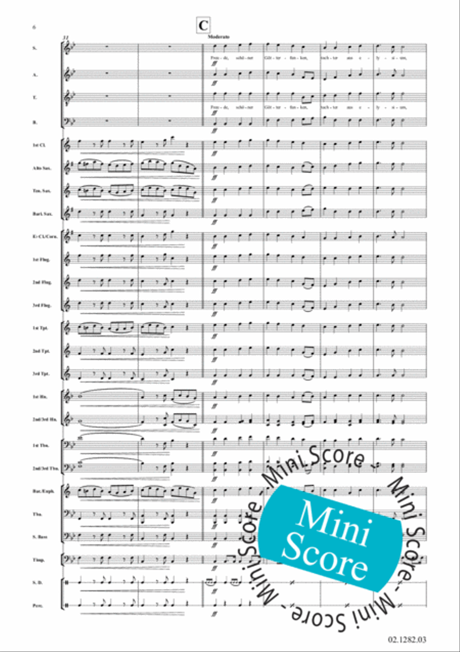 Ode an Die Freude Ode an Die Freude Fanfare Band scores gallery preview page 10