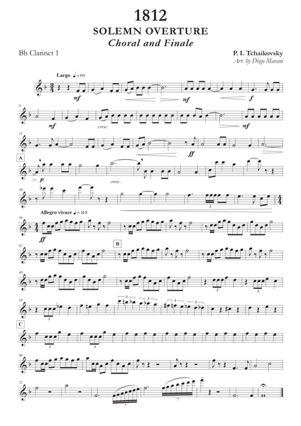 Choral and Finale from "1812 Overture" for Clarinet Quartet image number null