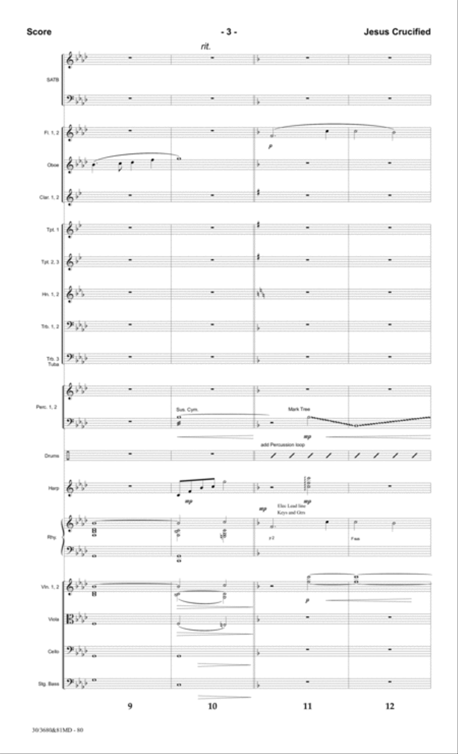 Songs of the Cross - Orchestral Score and Parts Choir scores gallery preview page 20